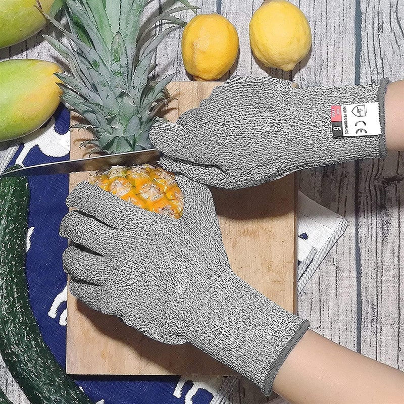DEYAN Kids Sized Cut Resistant Gloves, 2 Pairs 8-11YRS Children Hands Cut Protection Gloves for Kitchen Use, Crafts, DIY, Garden and Yard works (Grey, X-Small) - Image 4